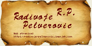 Radivoje Pelverović vizit kartica